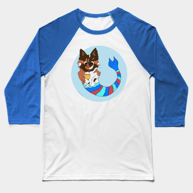 Tilly the Tortie Baseball T-Shirt by abrushwithhumor